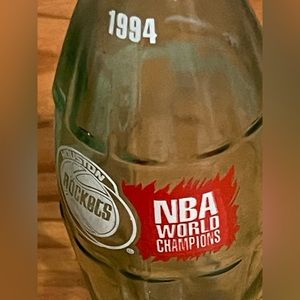 Vintage Coke bottle 1994 world champion Houston rockets